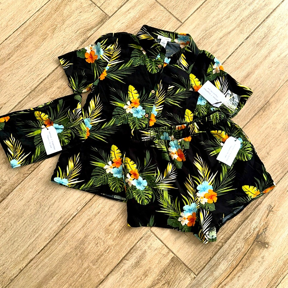 Better Together Tropical 3 Piece Short Set